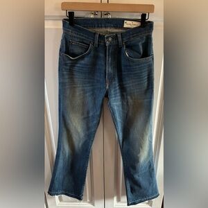 Imogene + Willie Frayed Hem Flare Blue Jeans- Ada